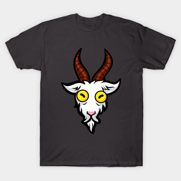 G.O.A.T. Goat Head Funny Cartoon T-Shirt by Wardellb